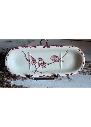 Porte savon terre de fer Decor oiseaux, marque: Choisy le Roi, état: Bon état, 35,00 €, 37,45 € Protection acheteurs incluse
