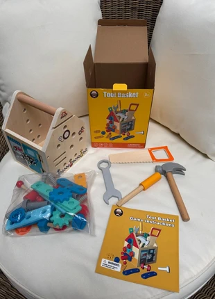 Boîte à outils éducative en bois pour enfants, jeu de construction créatif - Neuve, jamais déballée, merk: Accessoires, staat: Nieuw met prijskaartje, maat: 3 jaar / 98 cm, € 20,00, € 21,70 inclusief Kopersbescherming