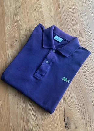Polo Lacoste à manche longue uni / violet / taille 3, brand: Lacoste, condition: Very good, size: S, €14.30, €15.72 includes Buyer Protection Pro