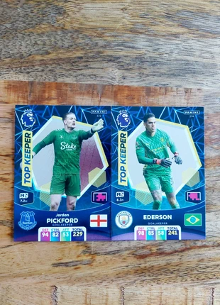 Premier league Panini adrenalyn 365 topkeeper pickford en ederson, merk: Panini, staat: Nieuw met prijskaartje, € 2,00, € 2,80 inclusief Kopersbescherming
