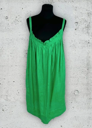 Robe Zara verte en lin taille L / 40 / 12, brand: Zara, condition: Very good, size: L / 40 / 12, €5.00, €5.95 includes Buyer Protection Pro