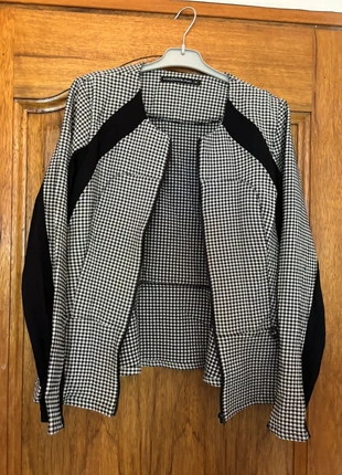 Veste noire et blanche à carreaux Mado taille 36, brand: MADO, condition: Very good, size: S / 36 / 8, €5.00, €5.95 includes Buyer Protection