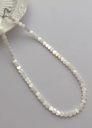 Natural heart shaped shell beaded necklace, brand: smile pearl, condition: New without tags, £10.00, £11.20 includes Buyer Protection Pro