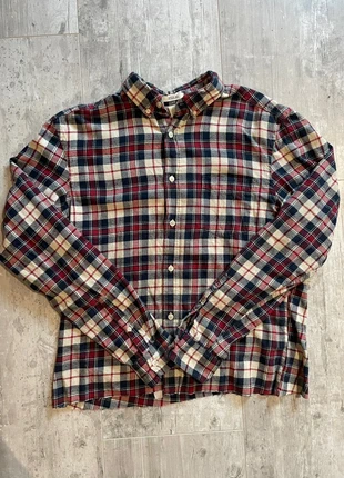 Chemise à carreaux bleu blanc et rouge – coupe droite, marque: H&M, état: Satisfaisant, taille: M, 5,99 €, 6,99 € Protection acheteurs incluse