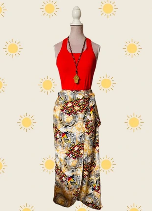 🌞Jupe portefeuille ethnique wax Atelier Beaurepaire Paris ethnic wrap skirt🌞, brand: Atelier Beaurepaire, condition: Very good, size: M / 38 / 10, €7.00, €8.05 includes Buyer Protection Pro