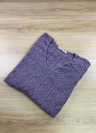 Pull col V torsadé femme | Taille XL | violet |#37, marke: Silhouette, zustand: Sehr gut, größe: XL / 42 / 14, 8,00 €, 9,10 € inklusive Vinted-Käuferschutz