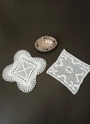Set 2 centrini all'uncinetto Vintage 🌸 Set of 2 Vintage Crochet Doilies, marke: Mano, zustand: Neu, 5,00 €, 5,95 € inklusive Vinted-Käuferschutz