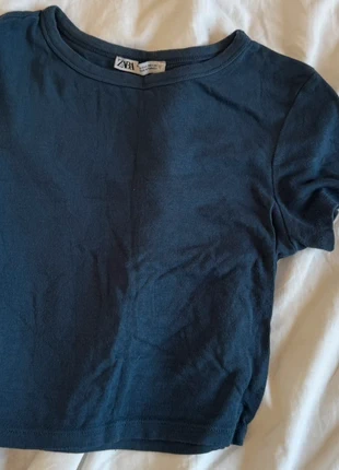 Navy Blue Ribbed Crop Top – Zara (Size S), marque: Zara, état: Neuf sans étiquette, taille: S / 36 / 8, 2,50 €, 3,33 € Protection acheteurs incluse
