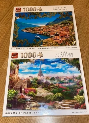 Two Sets 1000pcs Landscape Puzzles Challenging Fun for Kids and Adults, staat: Heel goed, € 7,00, € 8,05 inclusief Kopersbescherming