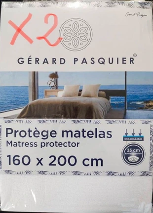 Lot de 2 protège matelas imperméable 160x200, brand: Gerard Pasquier, condition: New without tags, size: King (160-170 x 190-200 cm), €22.00, €23.80 includes Buyer Protection