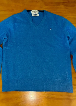 Álvaro Moreno V-Neck Knit Sweater Blue Tailored Fit Wool Cashmere Size L, marque: Alvaro Moreno, état: Très bon état, taille: L, 14,99 €, 16,44 € Protection acheteurs incluse