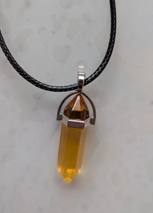 Pendentif et collier pierre naturelle verre cristal de roche neuf, condition: Very good, €5.00, €5.95 includes Buyer Protection