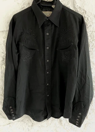 Chemise western noire Roper’s, brand: Ropers, condition: Very good, size: L, €60.00, €63.70 includes Buyer Protection