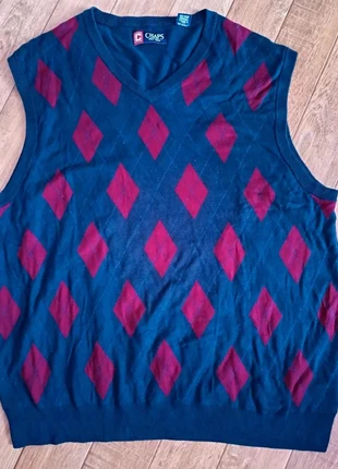 Pull noir sans manche à carreaux col v Chaps by Ralph Lauren taille XXL., brand: CHAPS, condition: New without tags, size: XXL, €15.50, €16.98 includes Buyer Protection