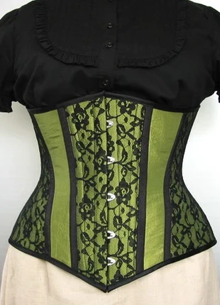 Black lime underbust corset M, marca: Handmade, estado: Nuevo sin etiquetas, tamaño: M / 38 / 10, 49,00 €, 52,15 € Protección al comprador incluida