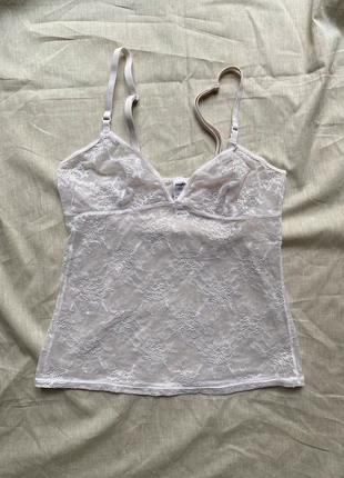 Cami top transparent dentelle vintage y2k coquette, brand: Vintage Dressing, condition: Very good, size: S / 36 / 8, €15.00, €16.45 includes Buyer Protection