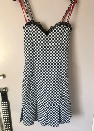 Rare checkered rockabilly ska lolita dress, marca: Noidea, estado: Novo sem etiquetas, tamanho: M / 38 / 10, €7.50, €8.58 inclui Proteção do Comprador