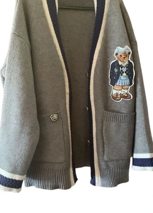 Casaco Cardigã Vintage com Aplicação de Urso, marca: Vintage Dressing, estado: Nuevo con etiquetas, tamaño: Talla única, 35,00 €, 37,45 € Protección al comprador incluida
