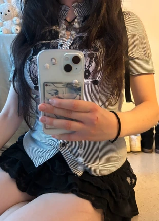 chemisier à manches courtes, marke: Laetitia Star, zustand: Sehr gut, größe: S / 36 / 8, 5,00 €, 5,95 € inklusive Vinted-Käuferschutz