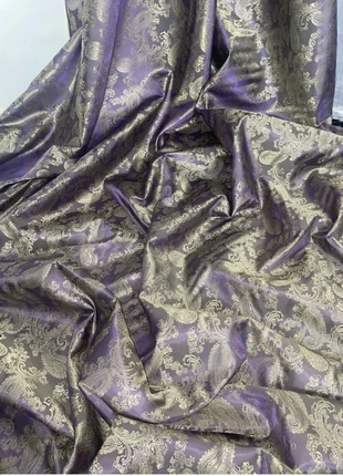 3 mtr dark purple/gold paisley self print fabric, brand: FABRIC, condition: New without tags, size: Other, £22.00, £23.80 includes Buyer Protection