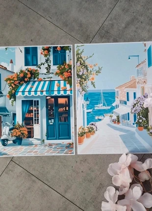🌿 Set van 2 mediterrane posters – Griekse sfeer, marca: geen, estado: Muy bueno, 5,00 €, 5,95 € Protección al comprador incluida
