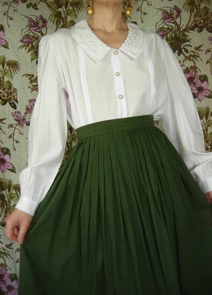 blouse vintage chic col claudine dentelle, brand: Vintage Dressing, condition: Very good, size: XL / 42 / 14, €25.00, €26.95 includes Buyer Protection Pro