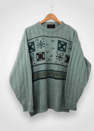 Pull vintage col rond à motifs en acrylique laine et alpaga, brand: Vintage Dressing, condition: Very good, size: L, €25.00, €26.95 includes Buyer Protection Pro