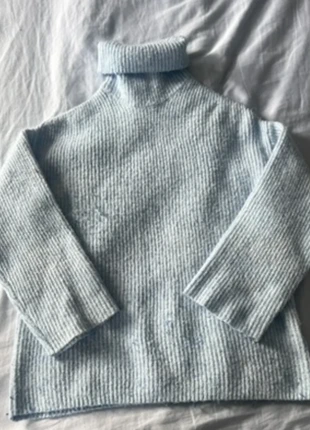 Light Blue Knit Turtleneck Jumper, brand: H&M, condition: Good, size: S / 36 / 8, €6.00, €7.00 includes Buyer Protection