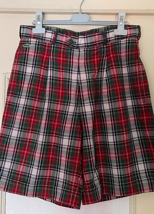 Bermuda rétro Lacoste unisexe à carreaux à pinces taille 38, marque: Lacoste, état: Très bon état, taille: M / 38 / 10, 27,00 €, 29,05 € Protection acheteurs incluse