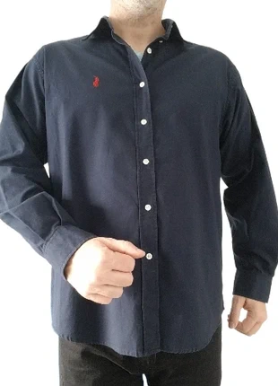 Chemise Ralph Lauren bleu marine manches longues made in USA taille XXL, brand: Ralph Lauren, condition: Good, size: XXL, €48.00, €51.10 includes Buyer Protection