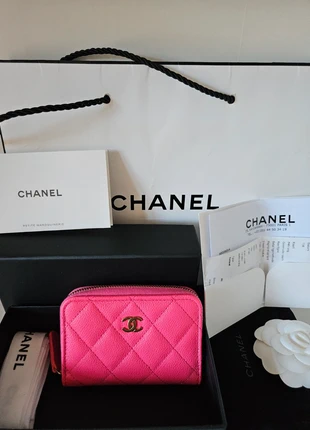 Unused Chanel small wallet in pink, merk: Chanel, staat: Nieuw met prijskaartje, € 630,00, € 642,60 inclusief Kopersbescherming