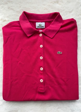 Polo cintré à col rond Lacoste femme rose fushia taille M, marque: Lacoste, état: Bon état, taille: M / 38 / 10, 10,00 €, 11,20 € Protection acheteurs incluse