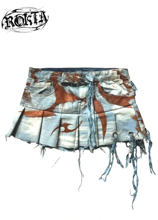 Bleached Denim Pleated Mini Skirt 1/1, marque: ROKTA, état: Neuf avec étiquette, taille: M / 38 / 10, 55,00 €, 58,45 € Protection acheteurs incluse