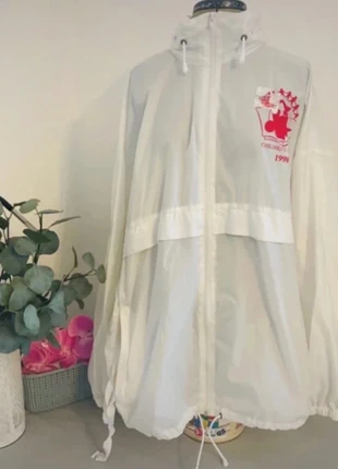 💟 Veste blanche coupe-vent Disney, originale, unique, vintage des années 90, taille XL (381)., brand: Disney, condizioni: Nuovo senza cartellino, taglia: XL / IT 46 / EU 42, €31.00, €33.25 include la Protezione acquisti