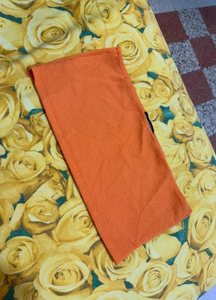 Orange ribbed crop top, condizioni: Buone, taglia: M / IT 42 / EU 38, €1.00, €1.75 include la Protezione acquisti