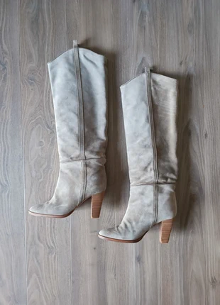 Bottes hautes Isabel Marant Etoile santiag denvee cuir de veau / Taille 38 femmes / Taupe, marca: Isabel Marant, estado: Muy bueno, tamaño: 38, 285,00 €, 299,95 € Protección al comprador incluida