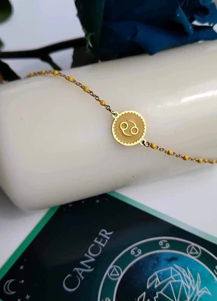 Bracelet Doré Signe Astrologique Cancer, estado: Muy bueno, 7,60 €, 8,68 € Protección al comprador Pro incluida