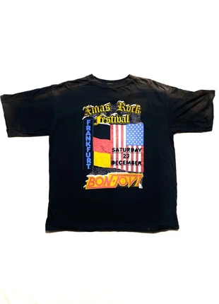 💫very rare vintage 90’s Bon jovi xmas rock festival x alice cooper single stitch band t-shirt💫(SA87), marque: Vintage Dressing, état: Satisfaisant, taille: L, 24,99 €, 26,94 € Protection acheteurs (Pro) incluse