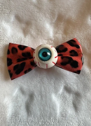 NEW - Hair Barrette Eyeball Clip Orange Leopard Animal Print, condition: New with tags, €3.00, €3.85 includes Buyer Protection