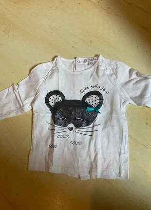 Tee-shirt manches longues, marque: Kitchoun, état: Très bon état, taille: 6-9 mois / 68 cm, 1,00 €, 1,75 € Protection acheteurs incluse