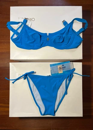 Bikini blu elettrico con dettaglio gioiello – firmato Luna Mare, brand: Luna, condition: New with tags, size: M / 38 / 10, €18.00, €19.60 includes Buyer Protection