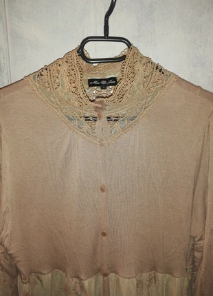 Gilet Miss June long doublé dentelle, brand: Miss June, condition: Very good, size: M / 38 / 10, €8.00, €9.10 includes Buyer Protection