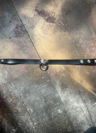 Vegan leather ring detail choker necklace, brand: Alternative, condition: New without tags, £8.00, £9.10 includes Buyer Protection Pro
