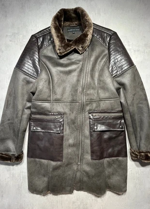 Manteau Femme Vintage Comme Du Vrai Marron Effet Cuir - Taille XXL, marca: Comme Du Vrai, estado: Muito bom, tamanho: XXL / 44 / 16, €11.00, €12.25 inclui Proteção do Comprador