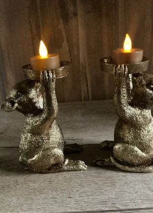 Nieuw set PTMD goudkleurige windlicht muizen, marque: PTMD, état: Neuf avec étiquette, 14,95 €, 16,40 € Protection acheteurs incluse