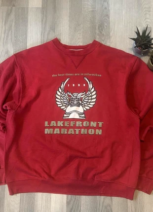 Vintage 1999 Champion Graphic Sweater Red Gold Pullover Large 90s Jumper, brand: Champion, condition: Very good, size: L, £22.95, £24.80 includes Buyer Protection