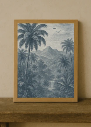 Affiche A4 - Thème gravure jungle animaux sauvage noir et blanc, brand: HandyPixel, condition: Very good, €7.00, €8.05 includes Buyer Protection Pro