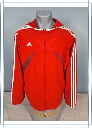 veste coupe vent imperméable a capuche adidas vintage/ homme - taille L / rouge full broderie (459), brand: adidas, condition: Very good, size: L, €20.90, €22.65 includes Buyer Protection