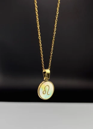 Gold Leo Zodiac Pendant Necklace - Mother of Pearl Medallion - 38cm+5cm Chain, marca: strabello, estado: Muy bueno, 12,99 €, 14,34 € Protección al comprador Pro incluida