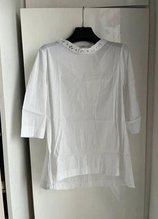 White Bell-Sleeve Top – Stretch Fabric – Excellent Condition – Size S/M, marca: Made In Italy, estado: Muito bom, tamanho: Tamanho único, €2.00, €2.80 inclui Proteção do Comprador